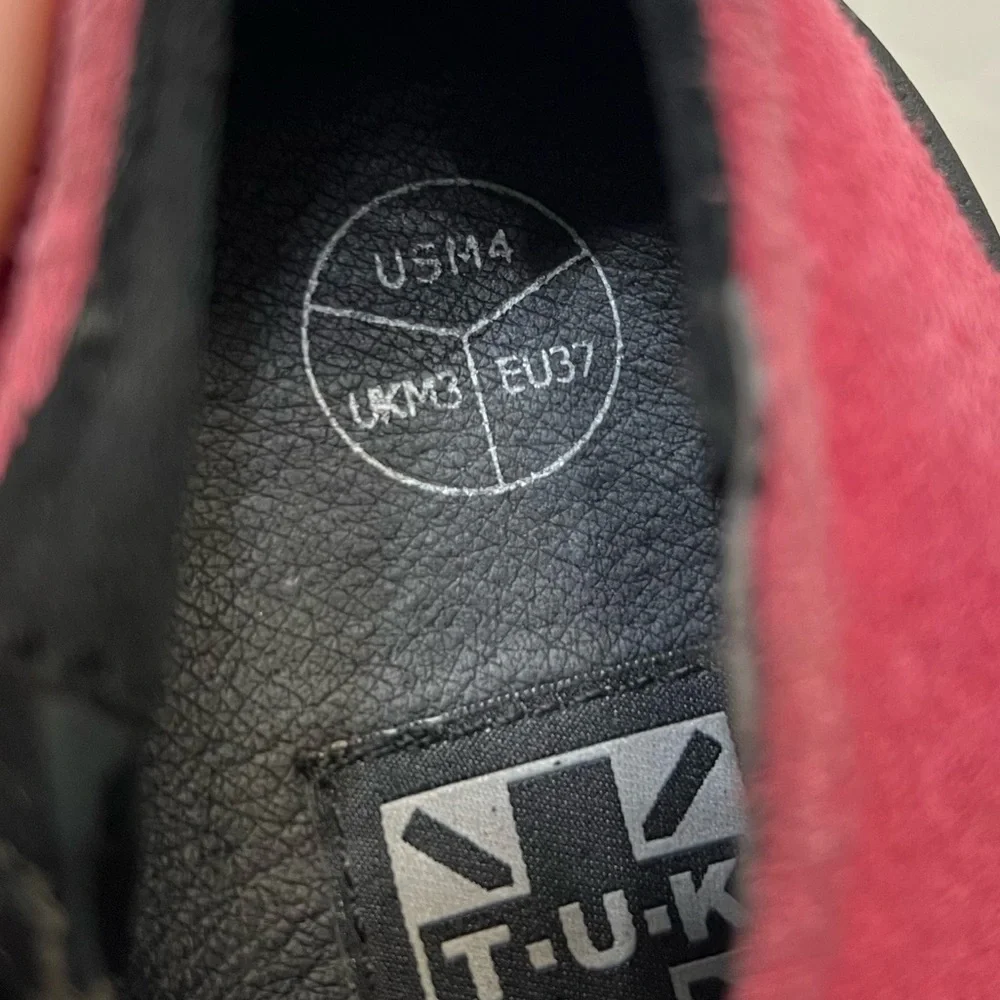 TUK Suede Mondo Creeper Unisex Pink Black Platform Size 6 women’s
